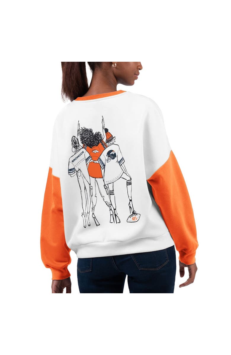 G-III 4HER BY CARL BANKS Women's G-III 4Her by Carl Banks White Denver Broncos A-Game Pullover Sweatshirt, Alternate, color, 