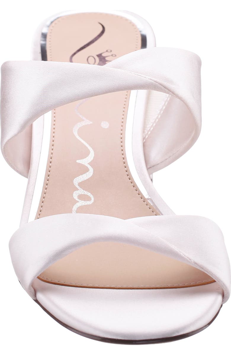 Nina Bassie Block Heel Slide Sandal, Alternate, color, Ivory