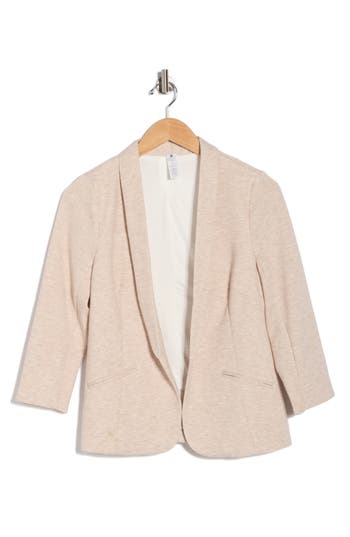 Yogalicious Bentley Scuba Knit Blazer In Neutral