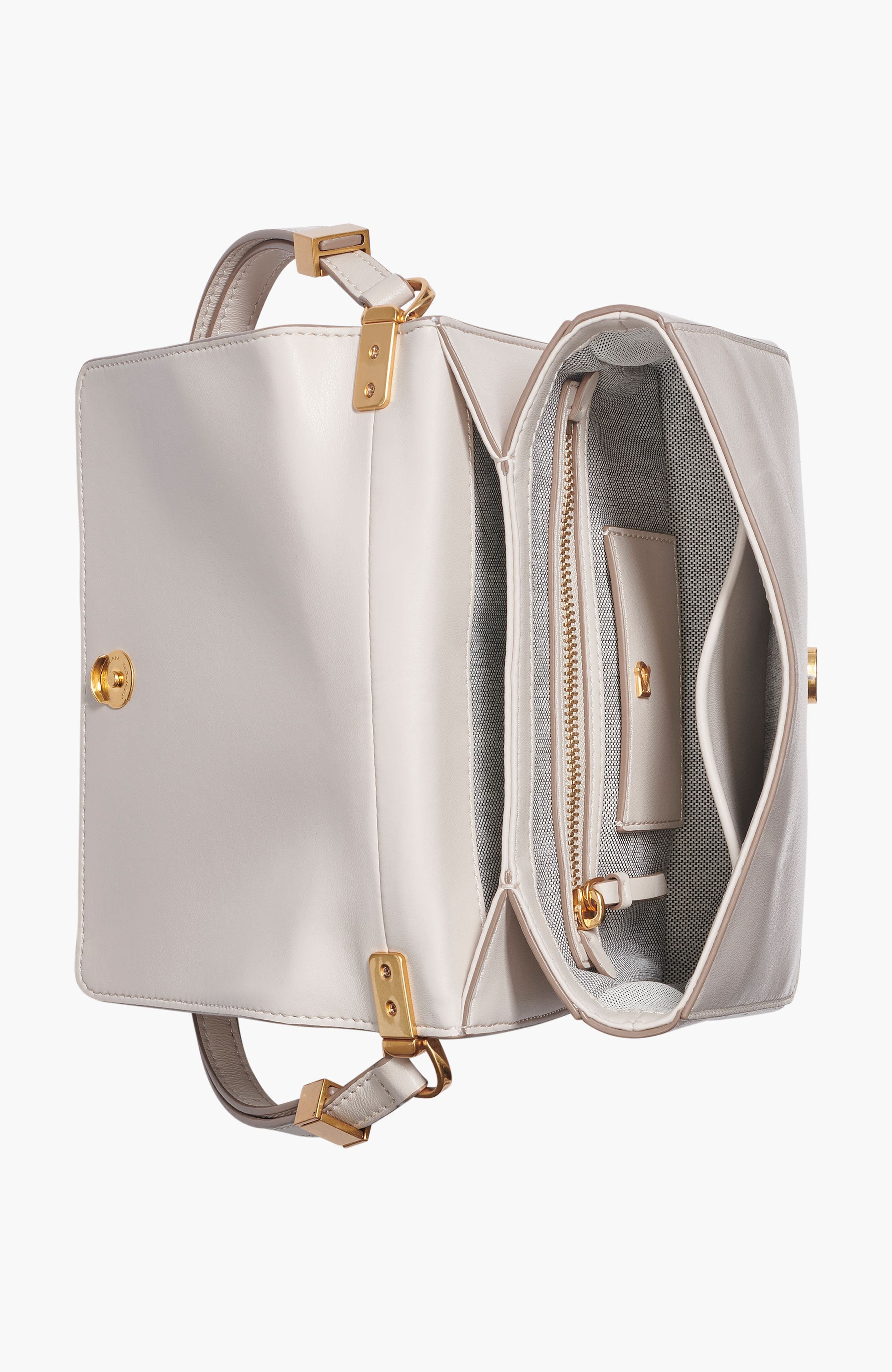 Donna Karan New York Jericho Floral Perf Shoulder, Alternate, color, Sand