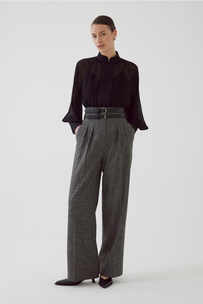 Albus Belted Pants, Main, color, ANTHRACITE