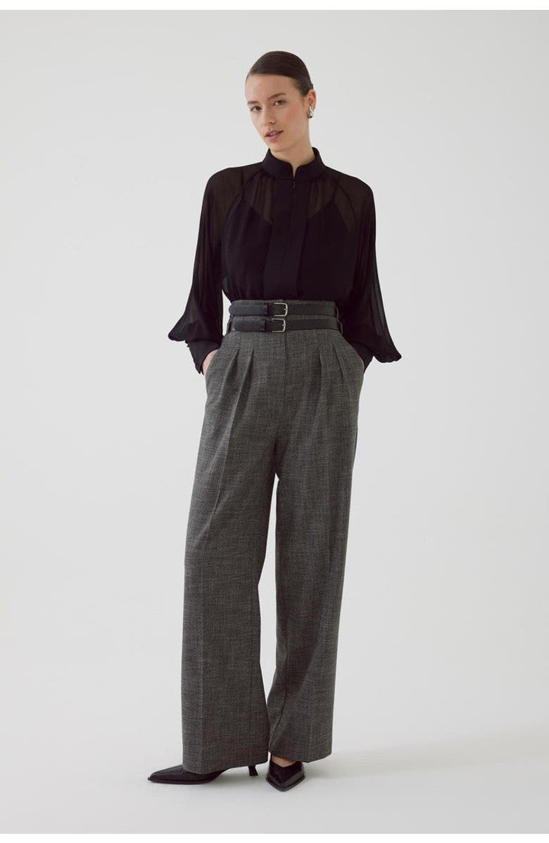 Exquise Belted Pants, Main, color, Anthracite