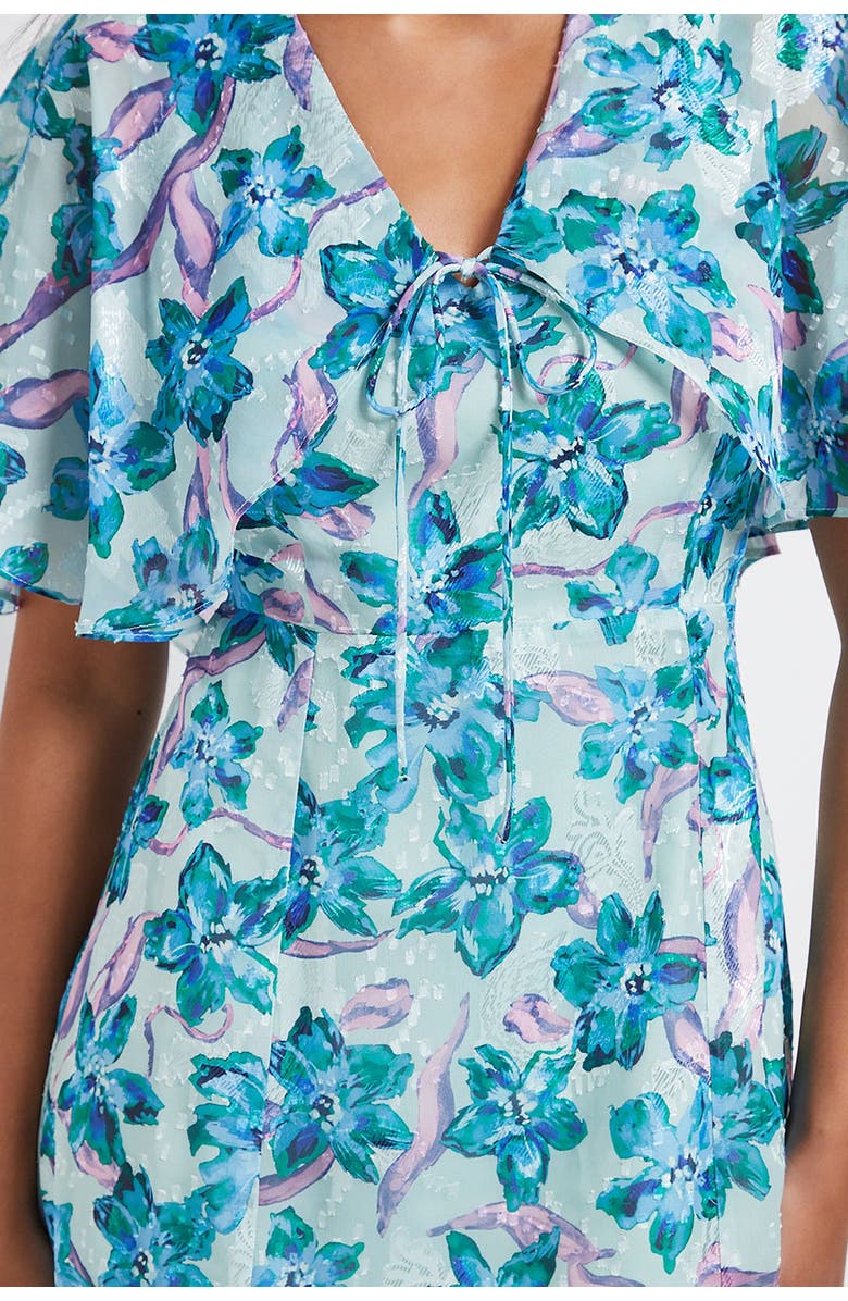 Wallis Petite Floral Midi Dress, Alternate, color, Mint