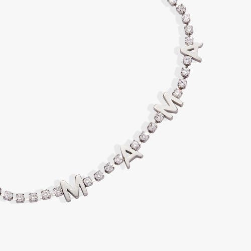 Alex And Ani Mama Tennis Bracelet In Silver