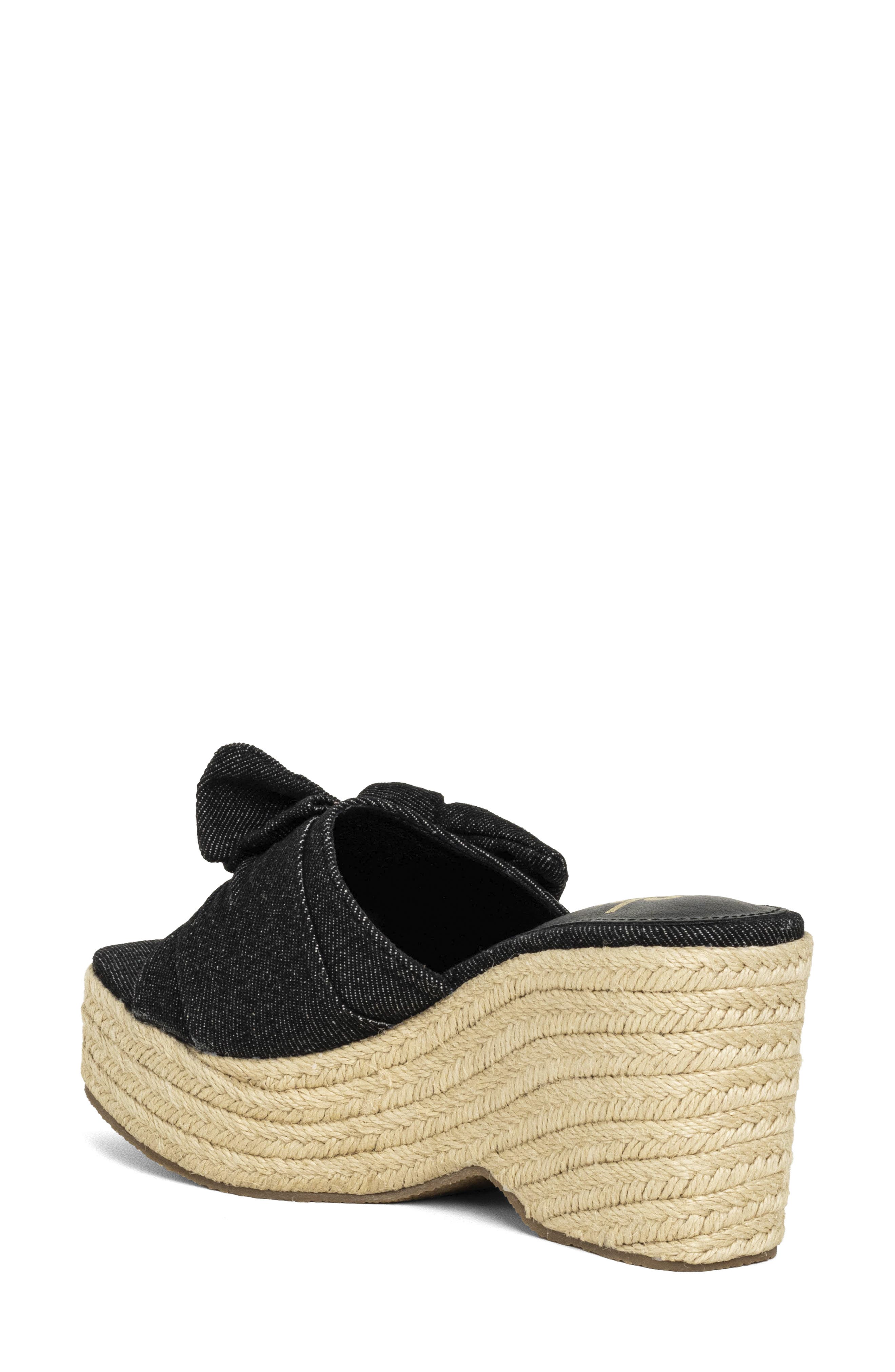 SHUSHOP Ingrid Platform Espadrille Slide Sandal, Alternate, color, Black