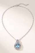 Modenaire Teardrop Crystal Pendant Necklace