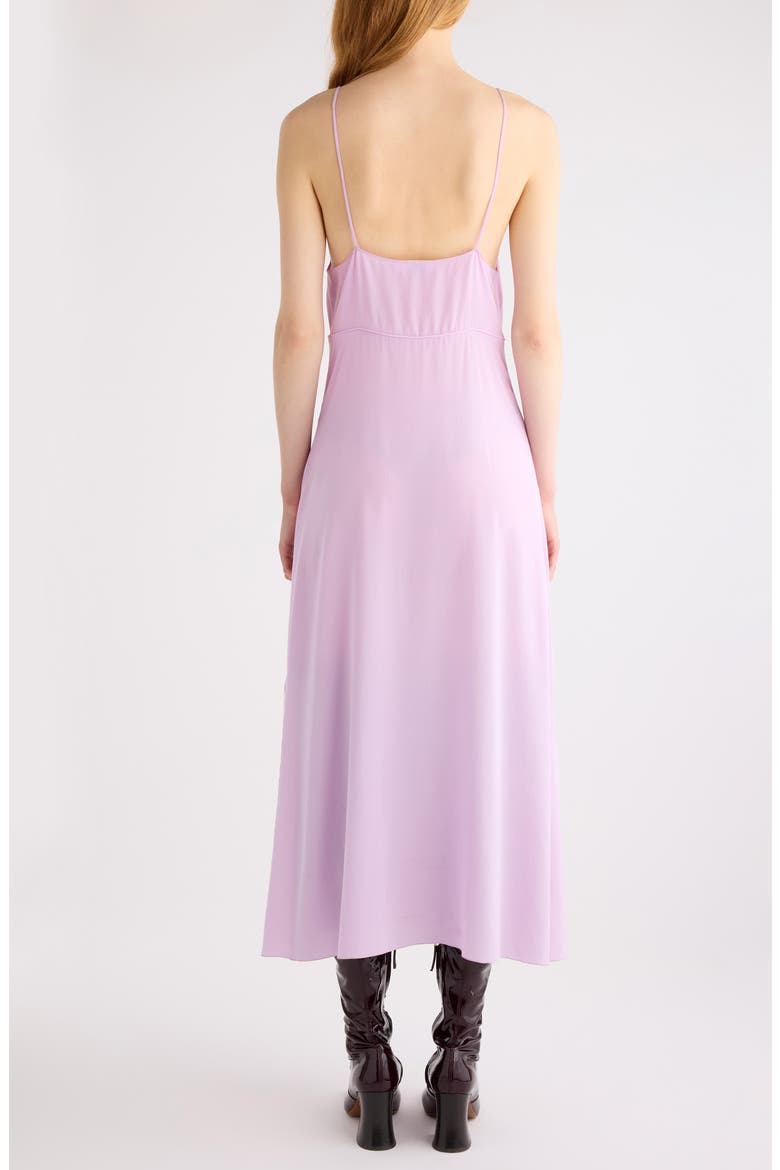Lace Trim Organic Silk Crêpe de Chine Slipdress, Alternate, color, CREAMY LILAC