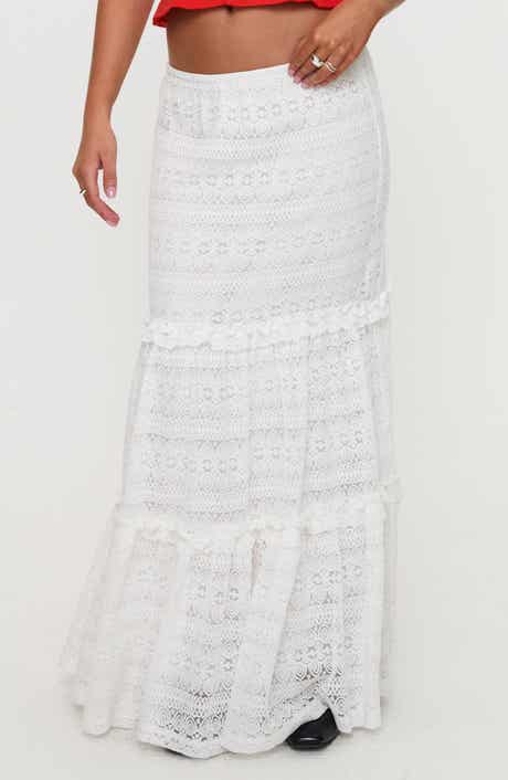 Princess Polly Buttacupe Lace Maxi Skirt