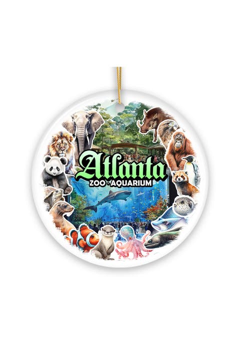 Atlanta Zoo And Aquarium Watercolor Animals Ornament