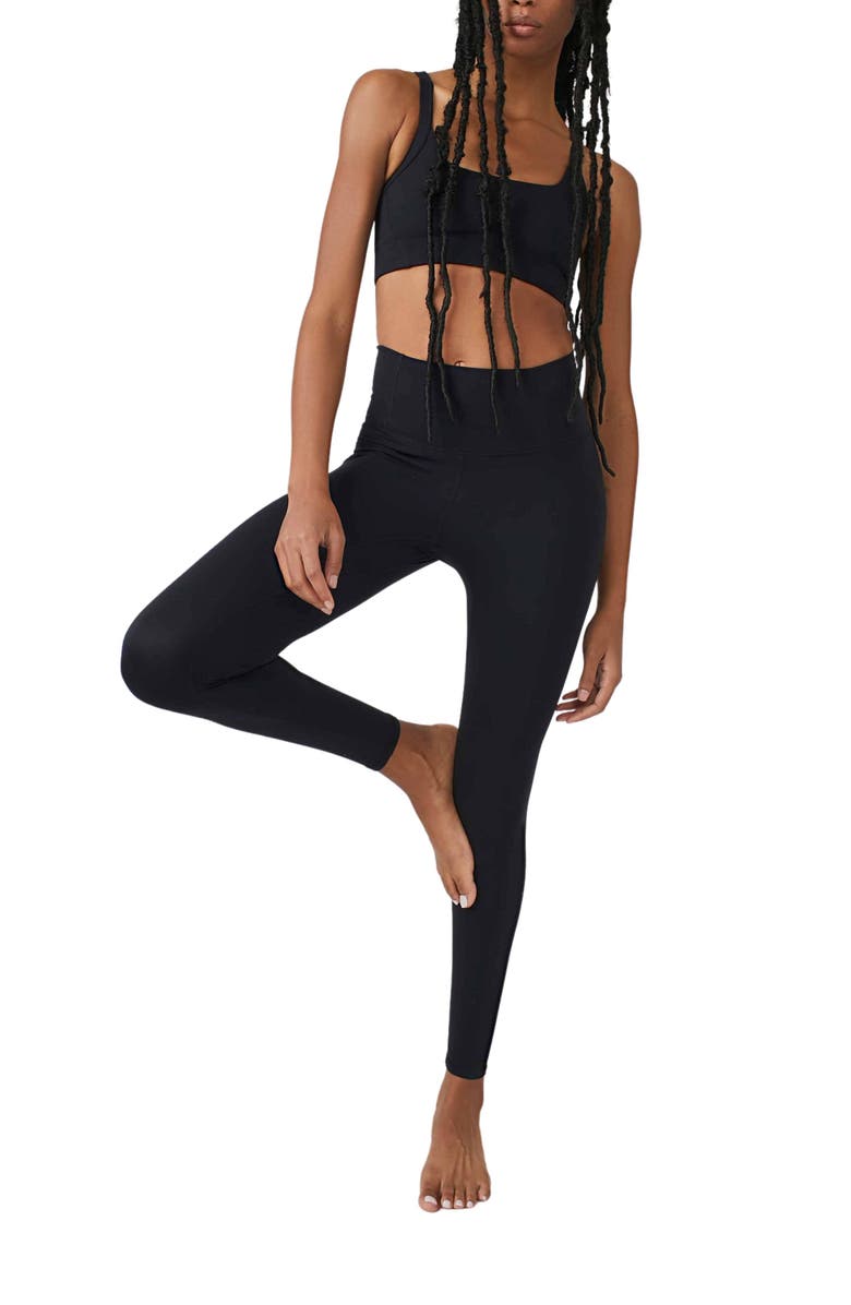 Free People FP Movement Never Better High Waist Leggings, Alternate, color, Black