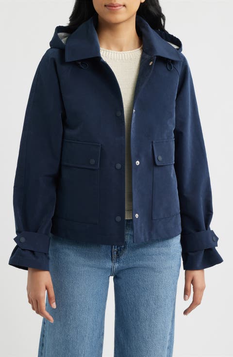 Short Hooded Raincoat