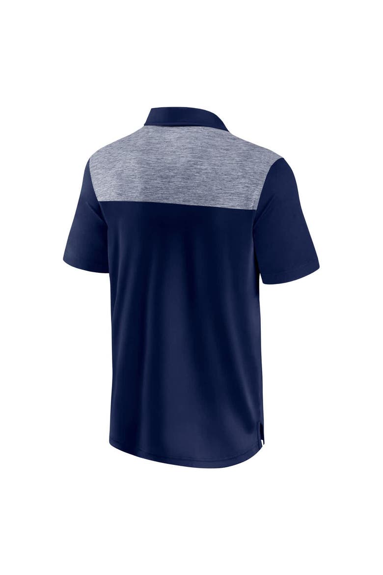 Men's Fanatics Navy Seattle Kraken Iconic Brushed Blocked Polo, Alternate, color, Navy