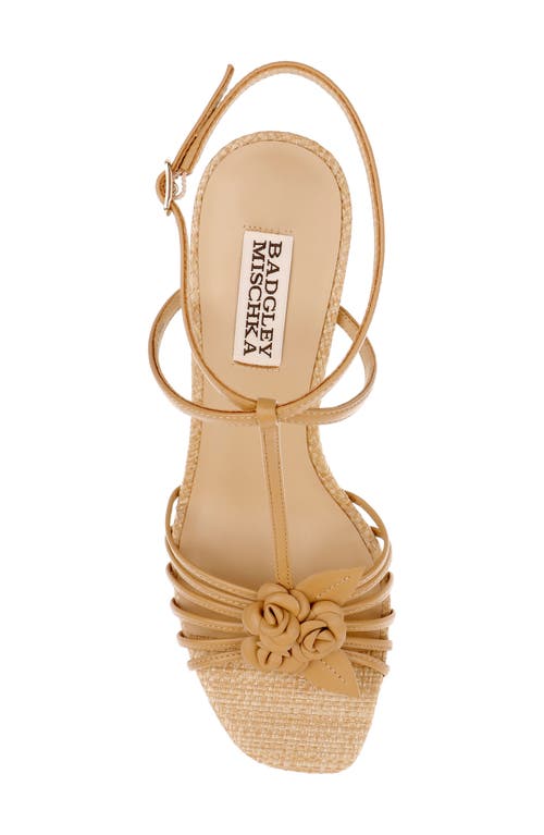 Shop Badgley Mischka Collection Debora Ankle Strap Sandal In Reed Leather