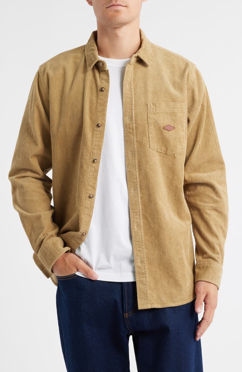 Rip Curl Classic Surf Cotton Corduroy Button-Up Shirt, Main, color, Beige