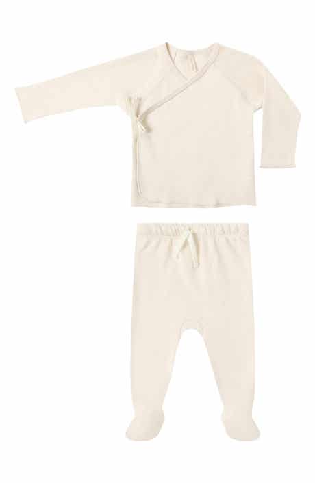 Wrap Top & Footed Pants Set