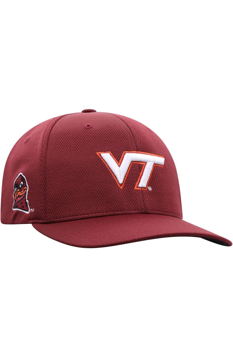 TOP OF THE WORLD Men's Top of the World Maroon Virginia Tech Hokies Reflex Logo Flex Hat, Alternate, color, Maroon