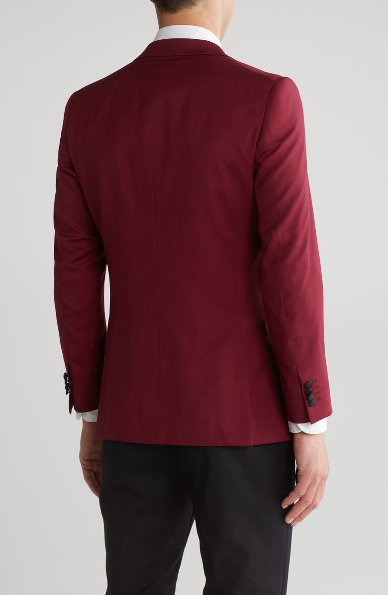 Cavalli Class Black Peak Satin Lapel Dinner Jacket, Alternate, color, 