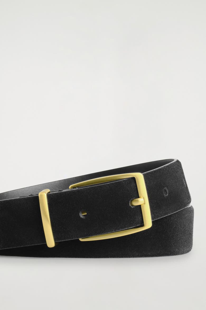 Classic Suede Belt, Alternate, color, BLACK