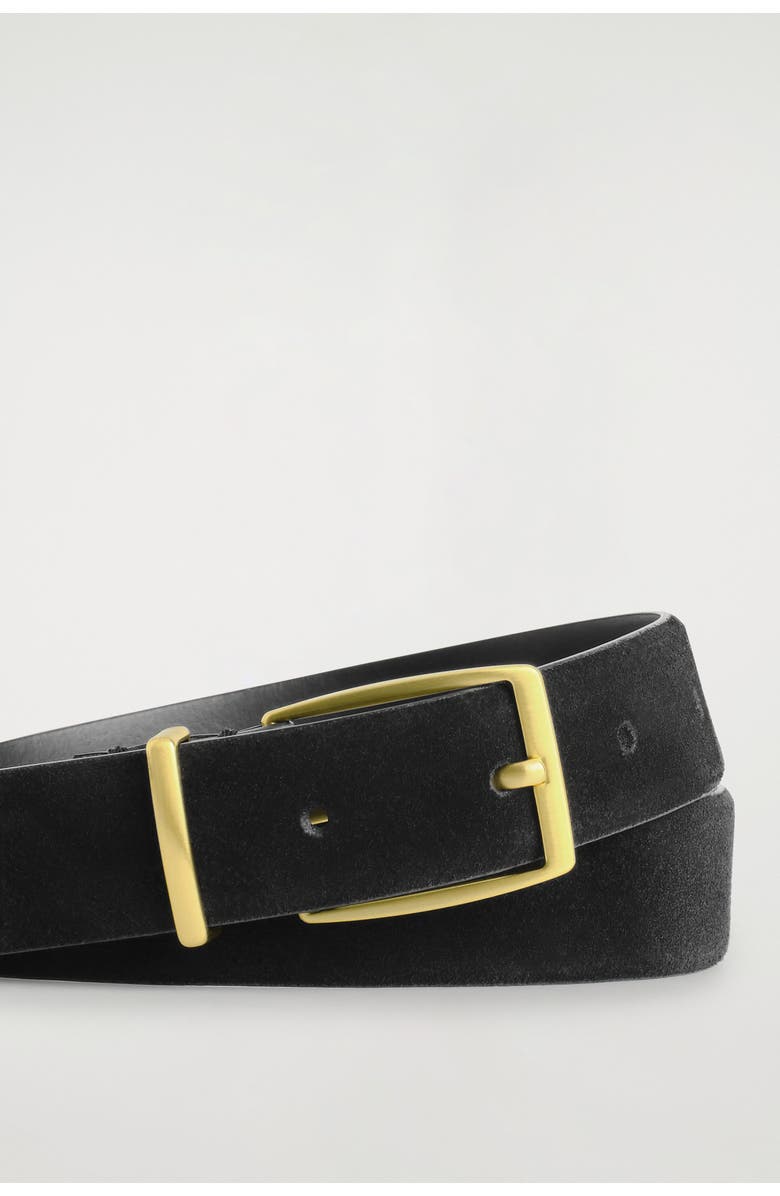 COS Classic Suede Belt, Alternate, color, Black
