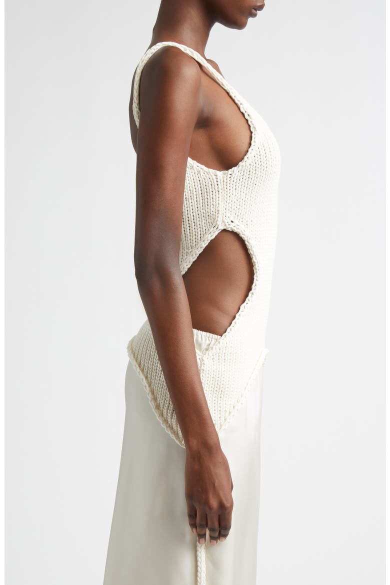 Kora Corset Sweater, Alternate, color, IVORY