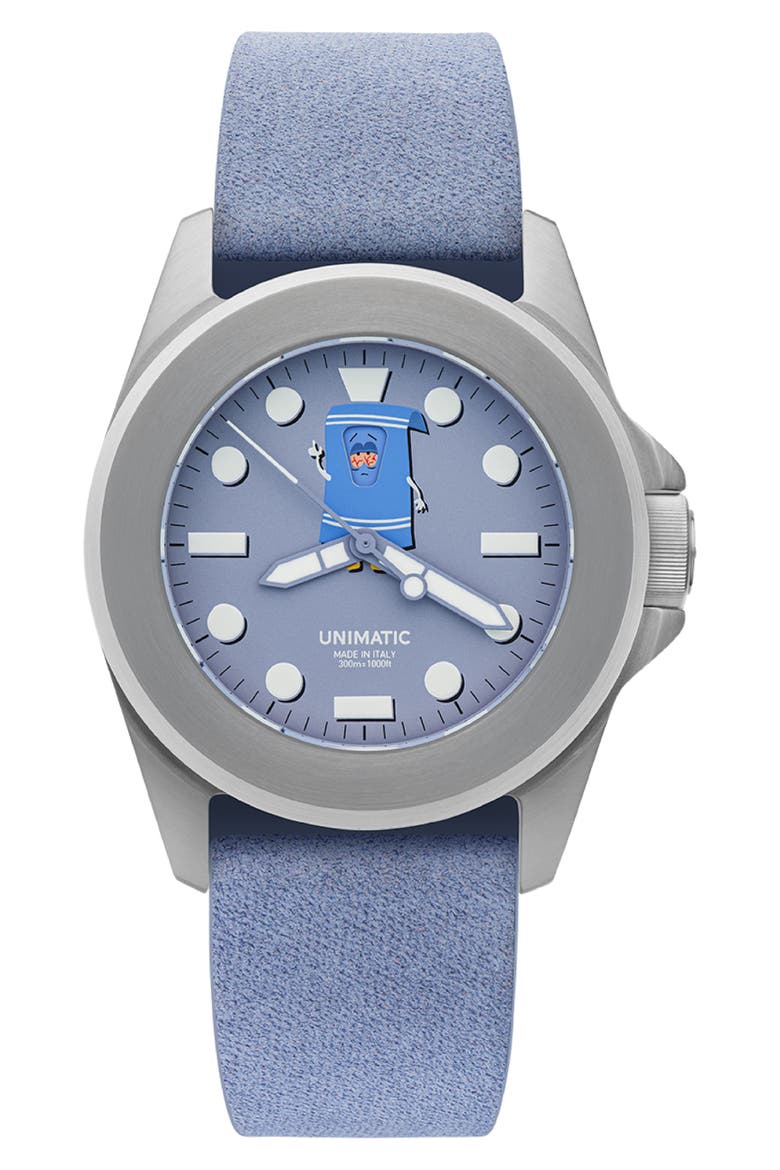 x South Park Modello Quattro Towelie Toolwatch UT4 Silicone Strap Diving Watch, 49mm, Main, color, LILAC