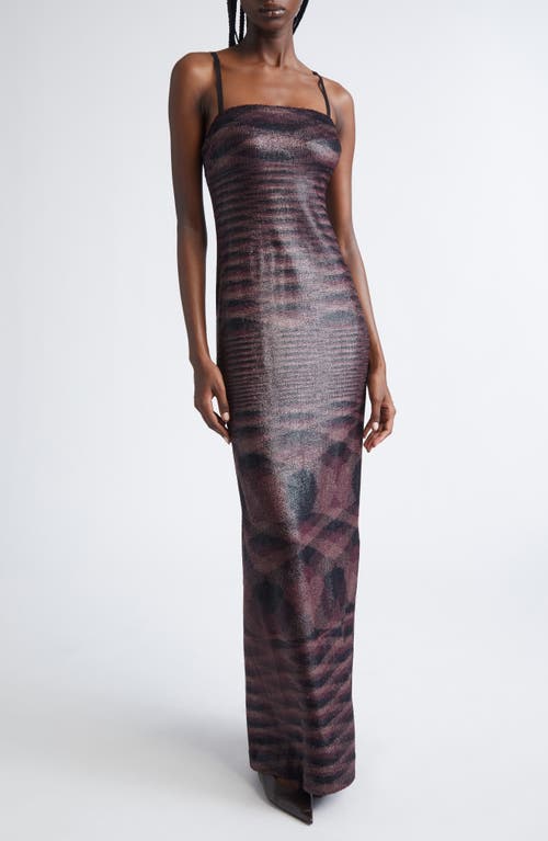 Missoni Flame Pattern Knit Removable Straps Dress In Purple