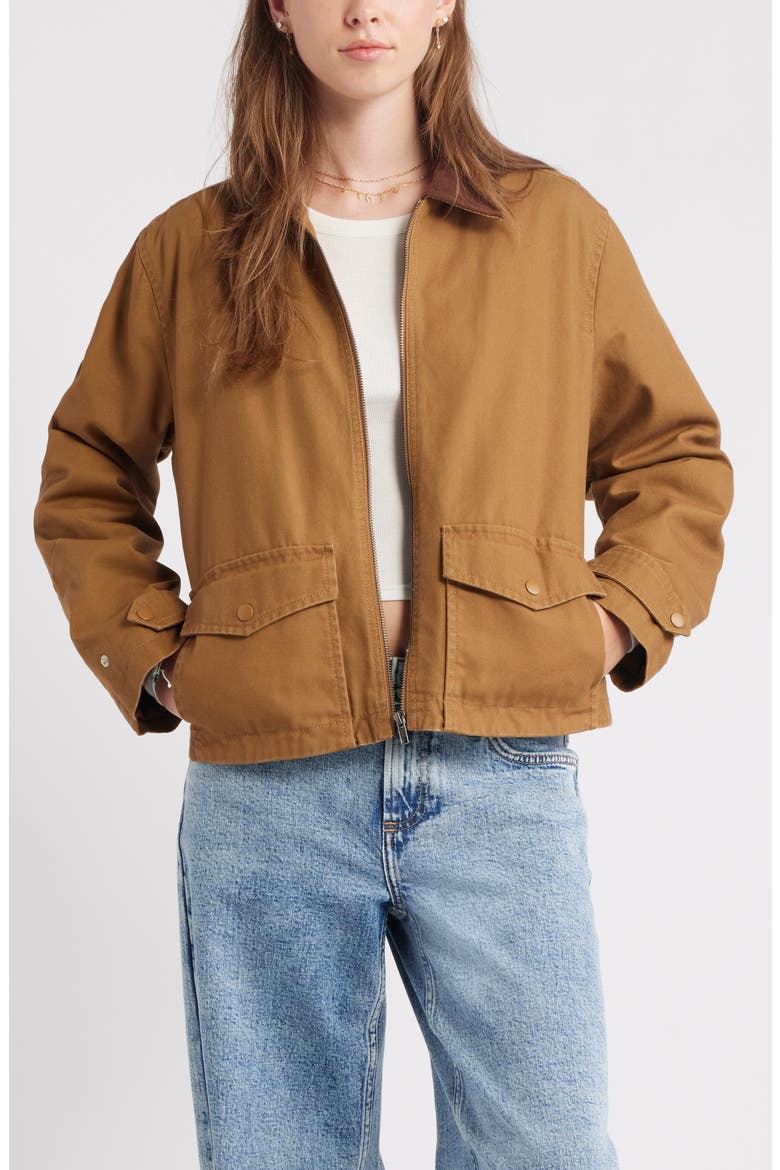 Cotton Canvas Barn Jacket, Main, color, TAUPE