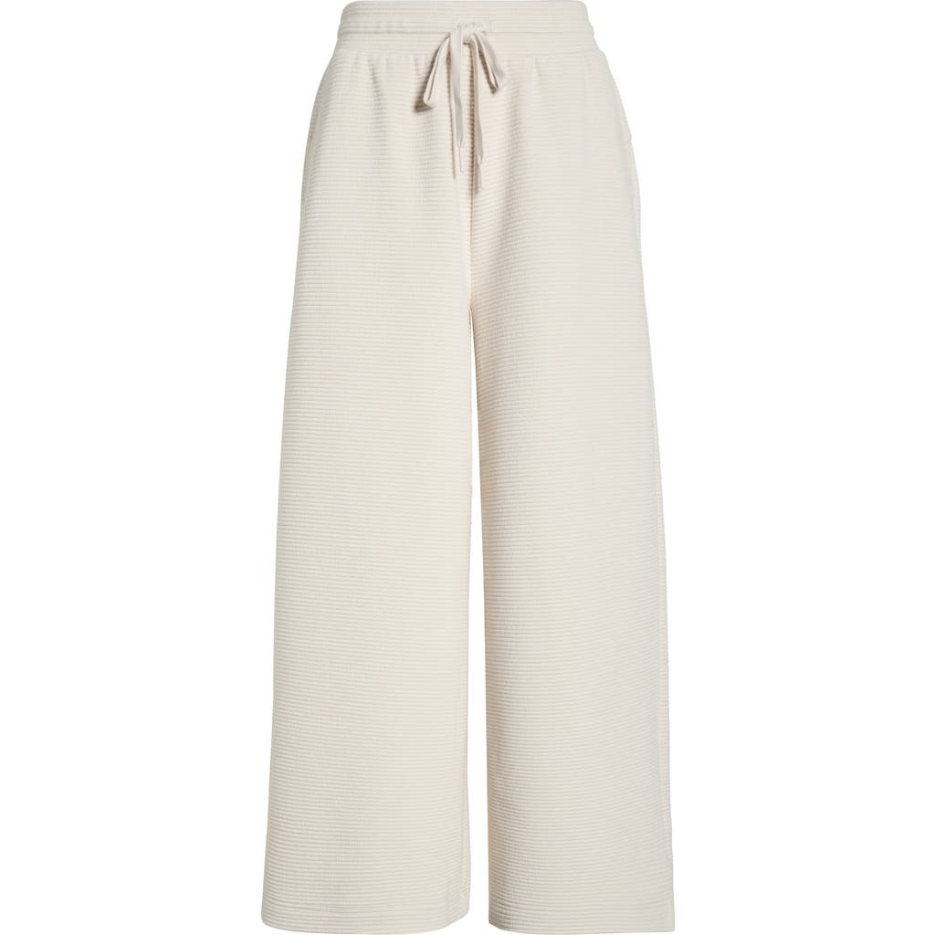 Zella Ottoman Wide Leg Drawstring Pants In White