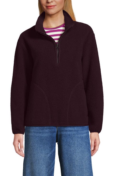 Half Zip Cozy High Pile Fleece Pullover