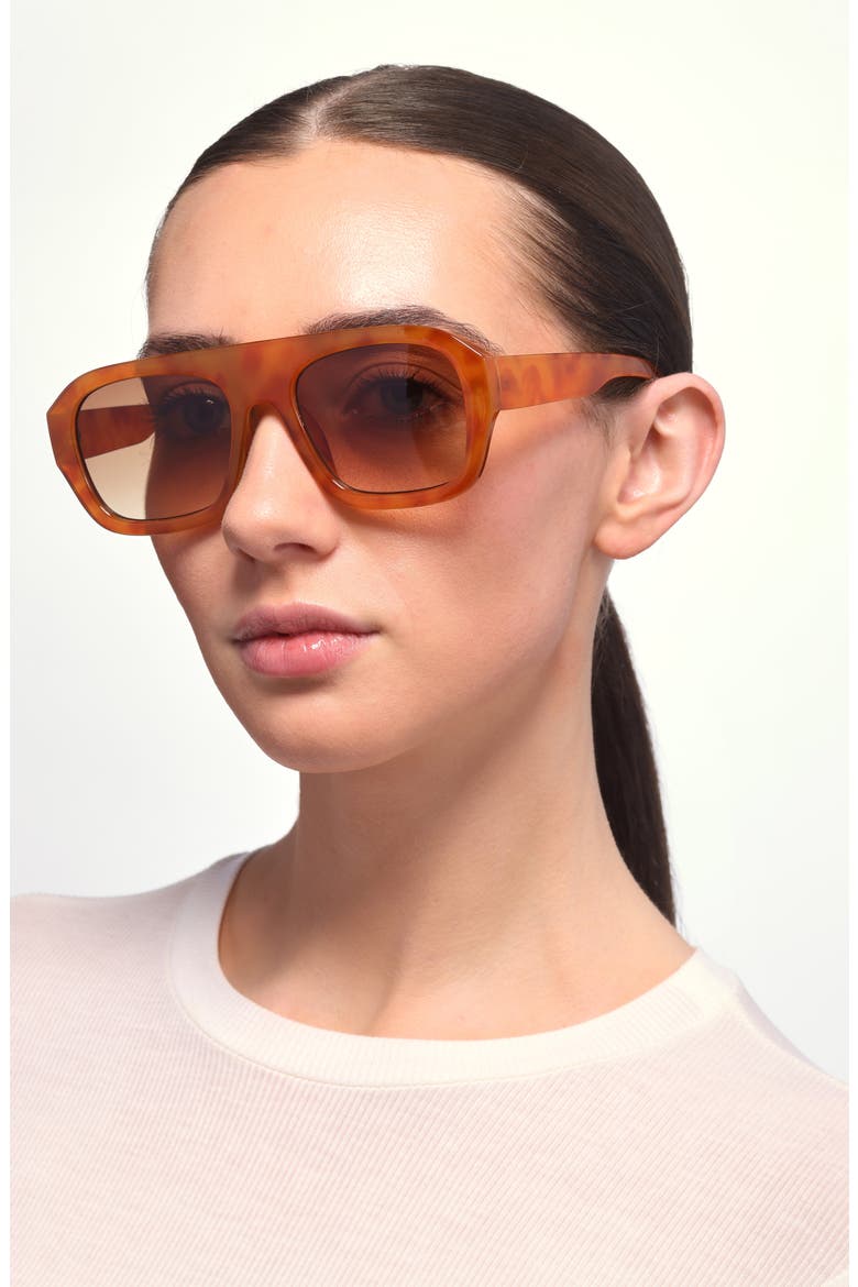 Shield Sunglases, Alternate, color, ORANGE TORT