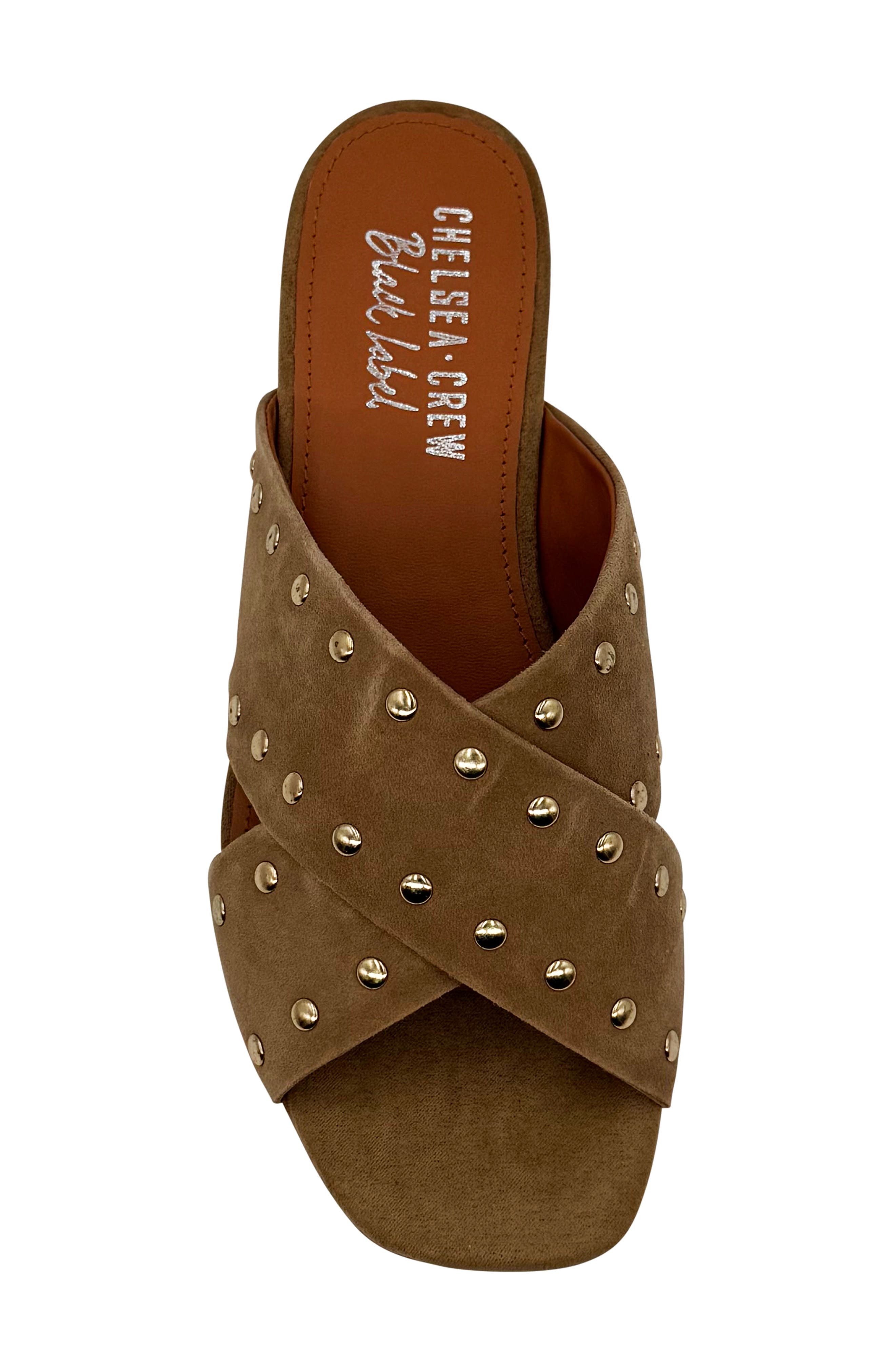 Olympia Studded Slide Sandal, Alternate, color, TAUPE SUEDE