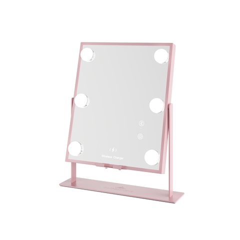 Hollywood Tri-Tone Led Makeup Mirror With Bluetooth Speakers And Wireless Charging