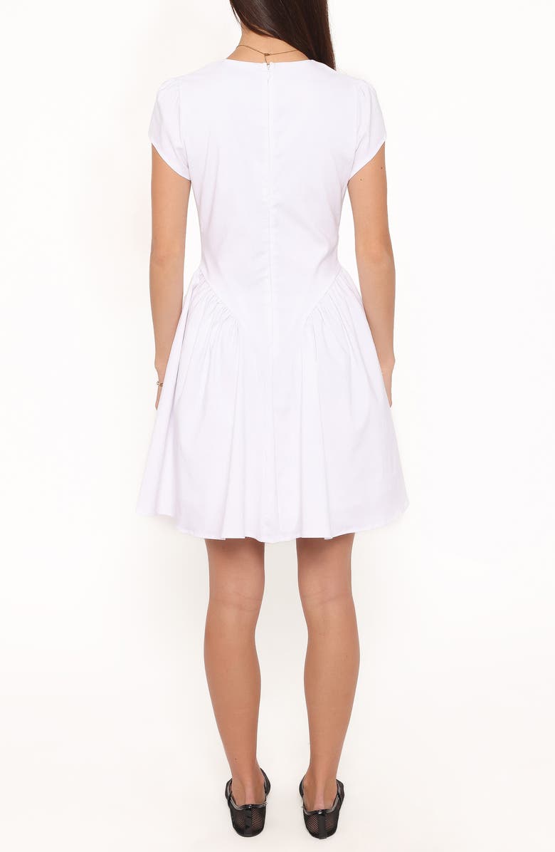 Petal & Pup Lyssa Bow Front Fit & Flare Dress, Alternate, color, White