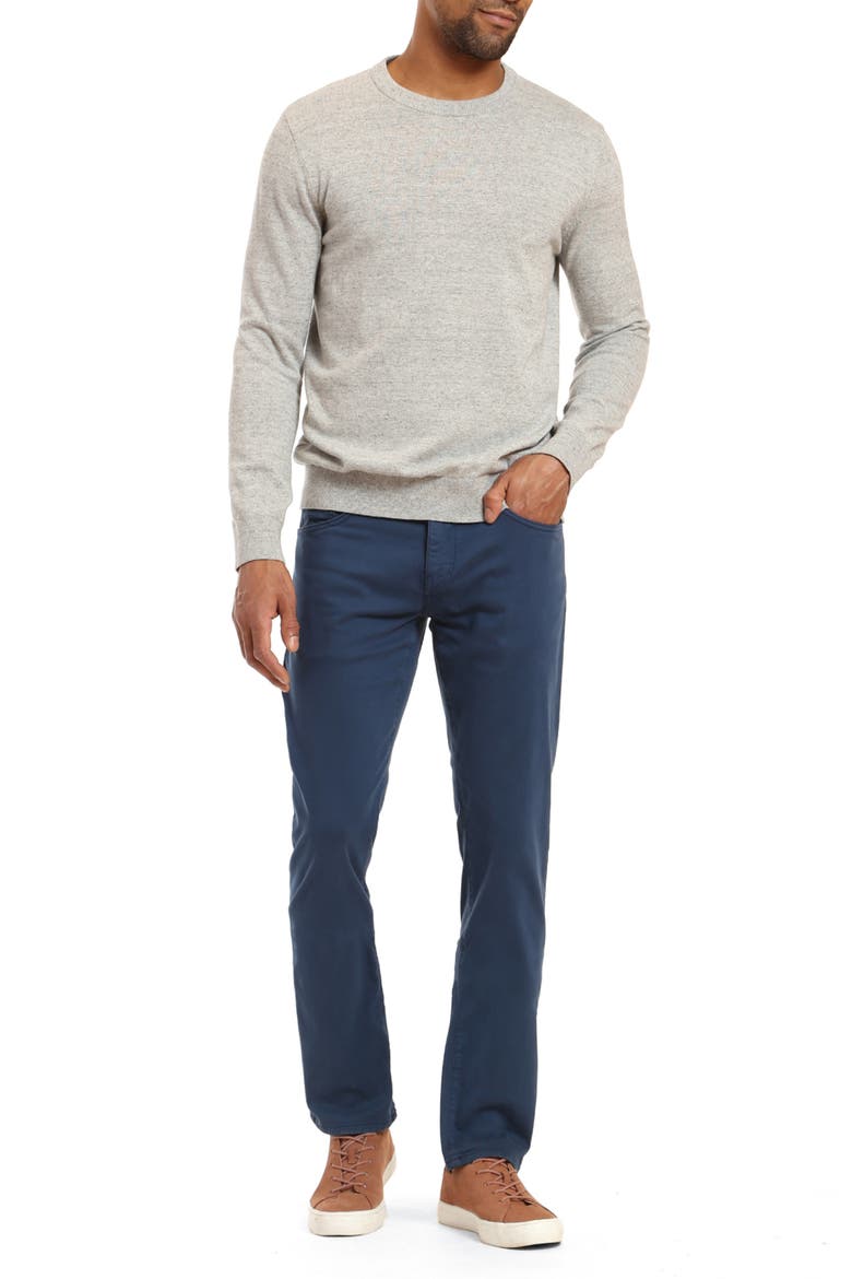 Zach Straight Leg Twill Pants, Alternate, color, NAVY TWILL