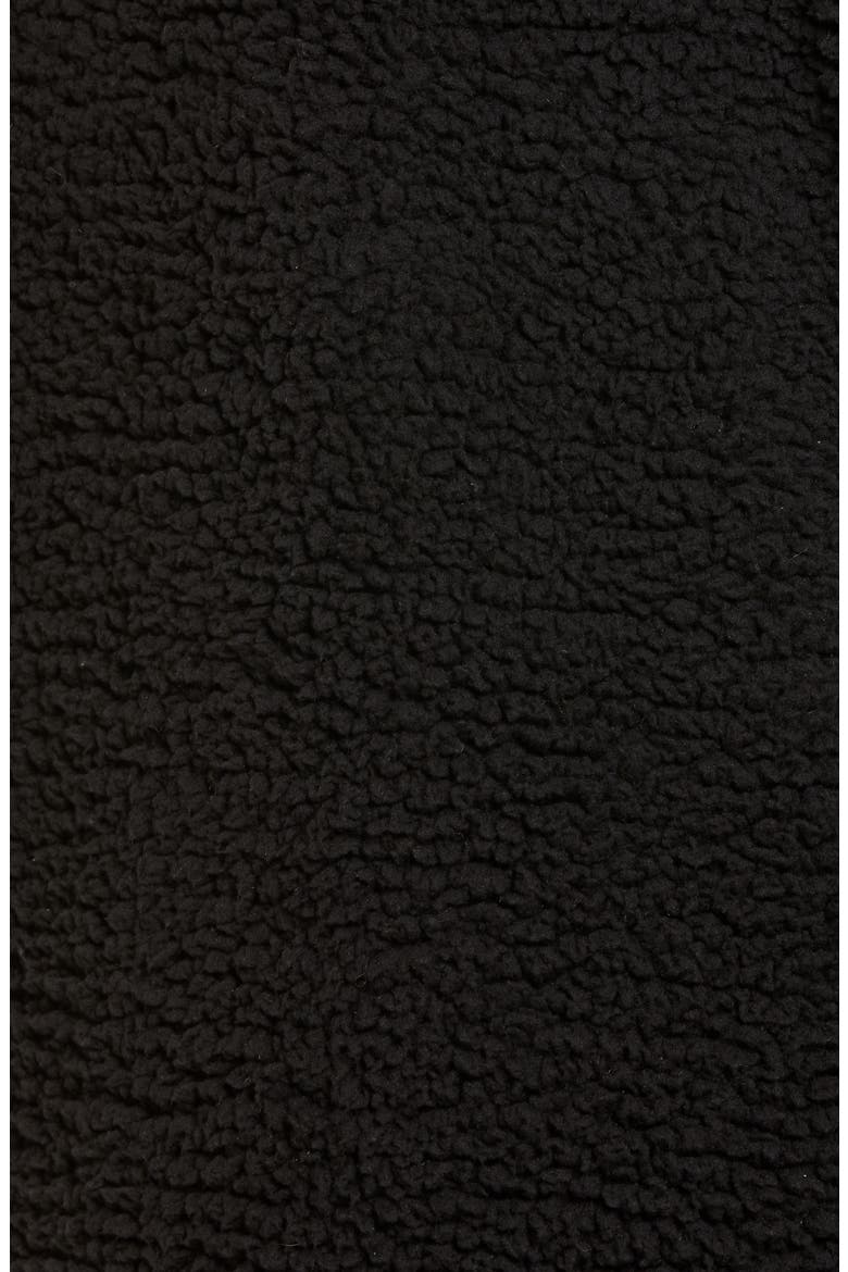 Leopard Trim Fleece Jacket, Alternate, color, BLACK LEOPARD