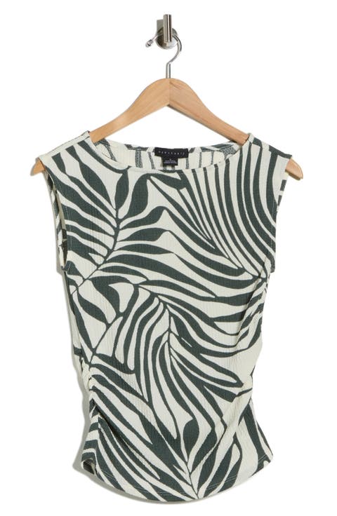 Textured Boat Neck Top