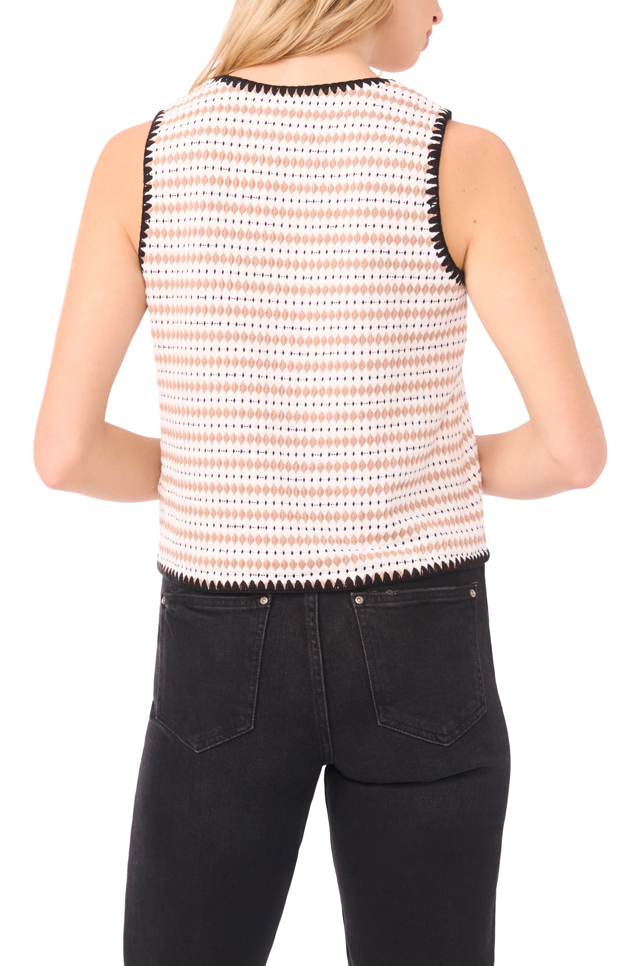 Diamond Stretch Knit Vest - image 2