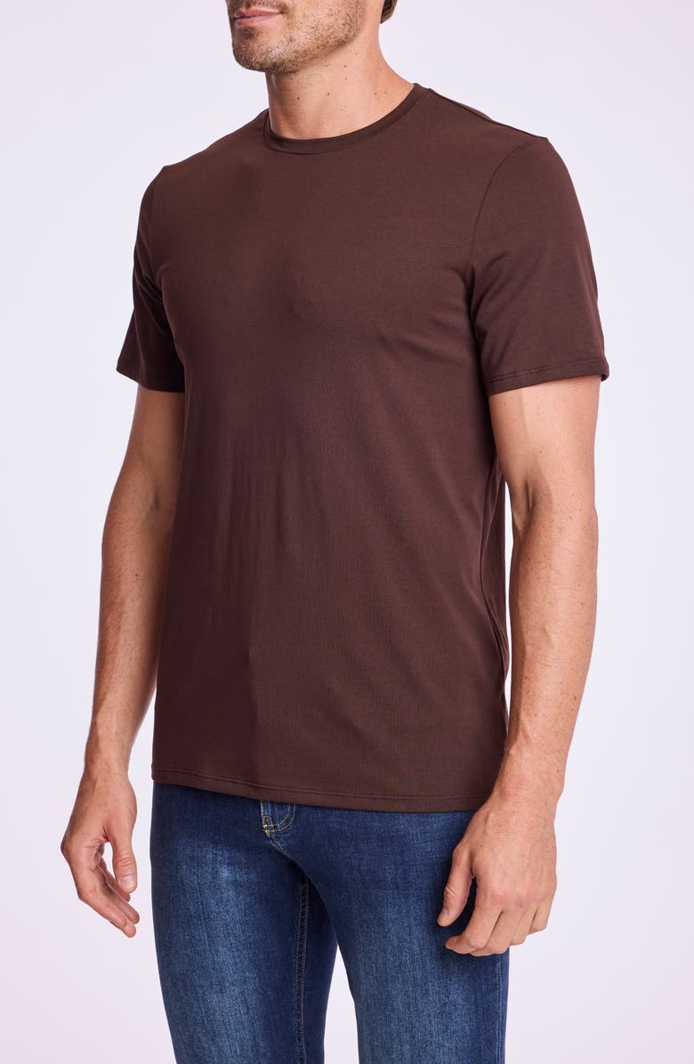 PAISLEY & GRAY Lucas Crewneck T-Shirt, Alternate, color, Dark Brown