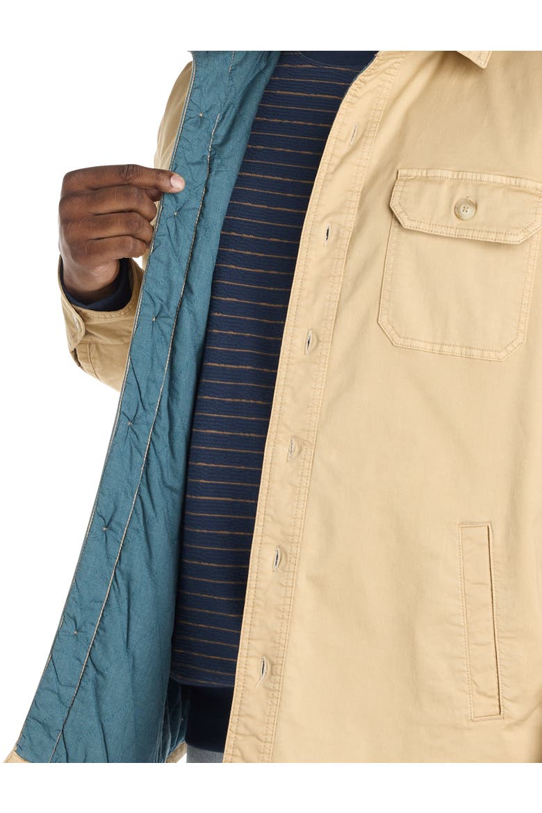 Big & Tall Button-Front Shirt Jacket, Alternate, color, SAFARI