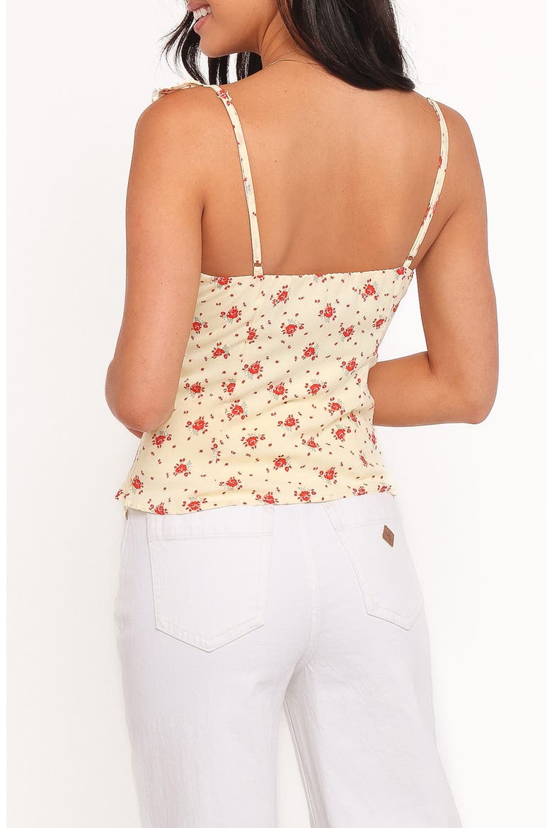 Roni Floral Ruffle Trim Tank, Alternate, color, YELLOW FLORAL