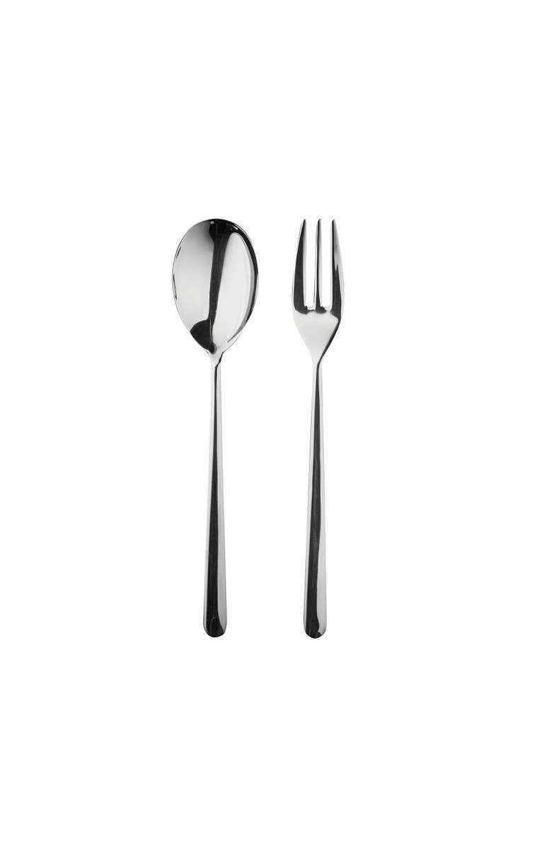 Mepra Linea Serving Set - 2 Pieces, Main, color, Silver