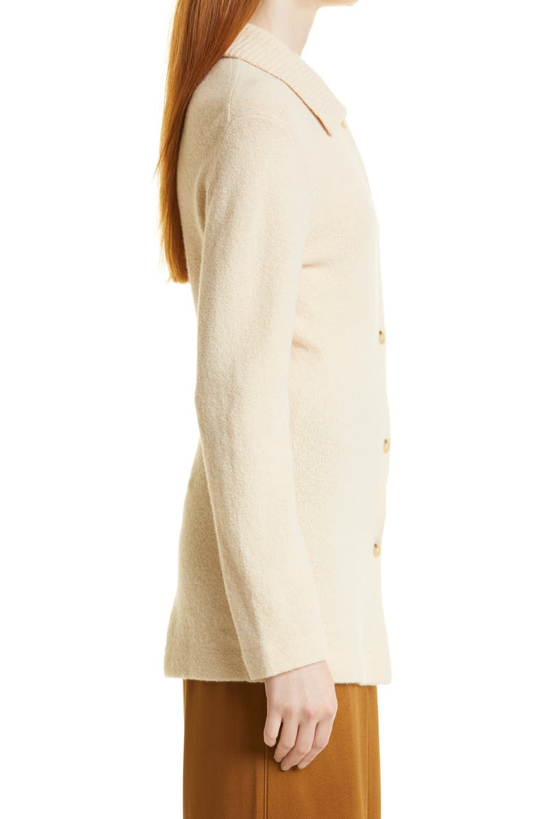 Vince Fitted Polo Collar Wool & Cashmere Blend Cardigan, Alternate, color, 