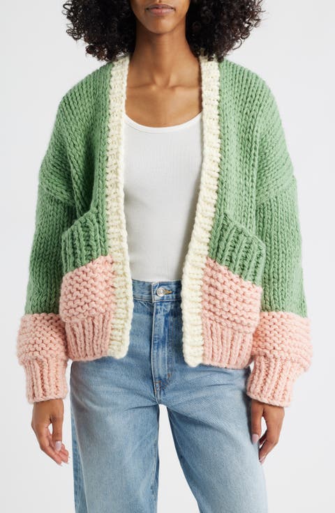 Colorblock Chunky Cardigan