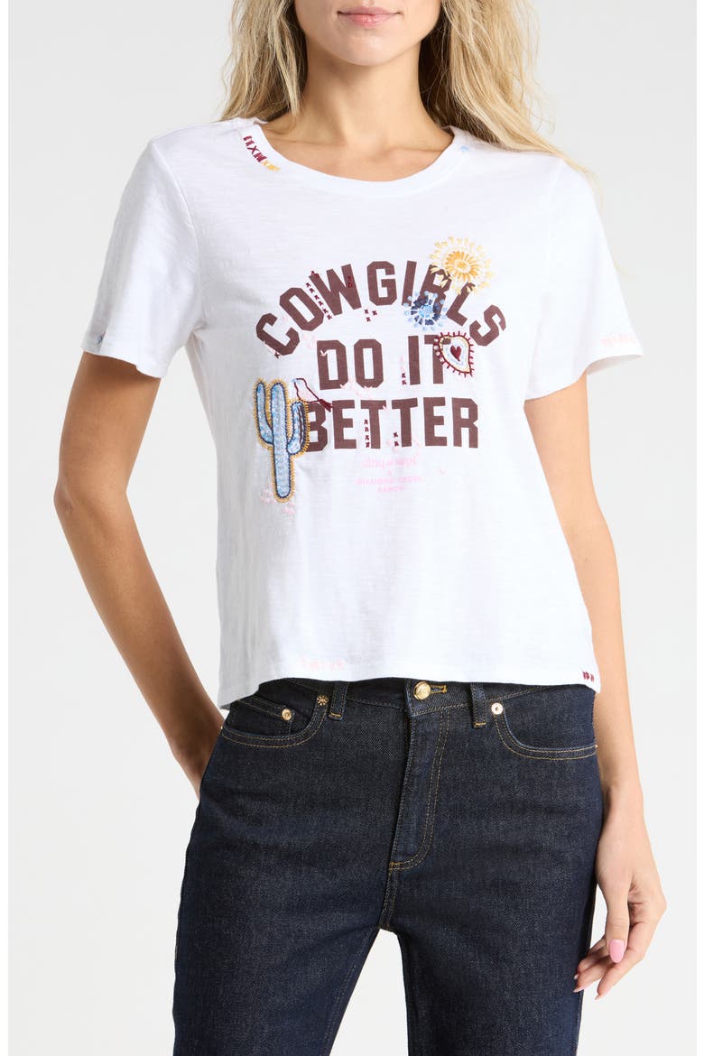 Cowgirls Do It Better Cotton Graphic T-Shirt, Main, color, WHITE MULTI