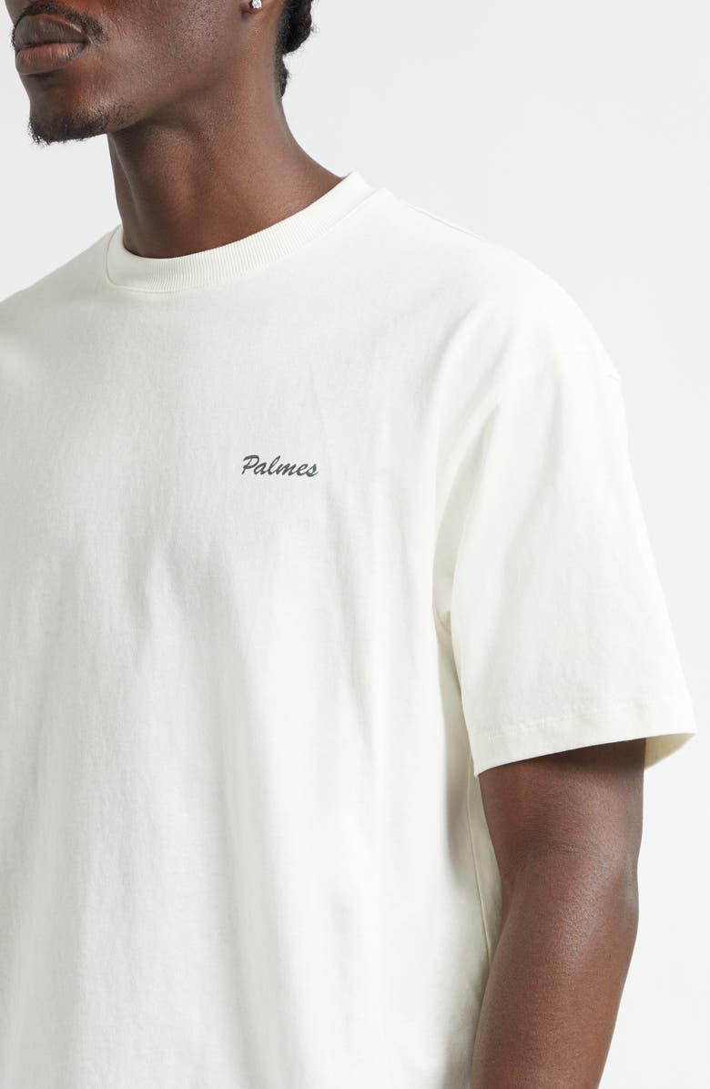 PALMES Pigment Dyed Cotton Logo T-Shirt, Alternate, color, Off-White