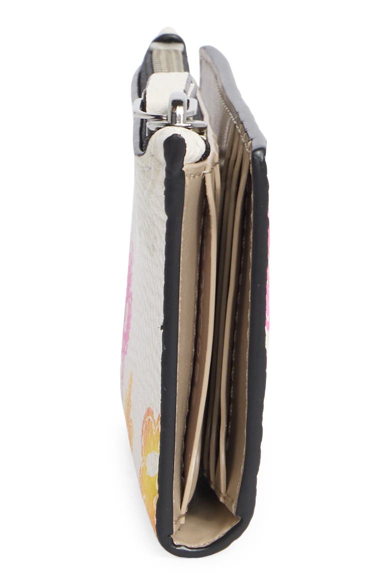 Wild Daisy Bifold Wallet, Alternate, color, WHITE MULTI