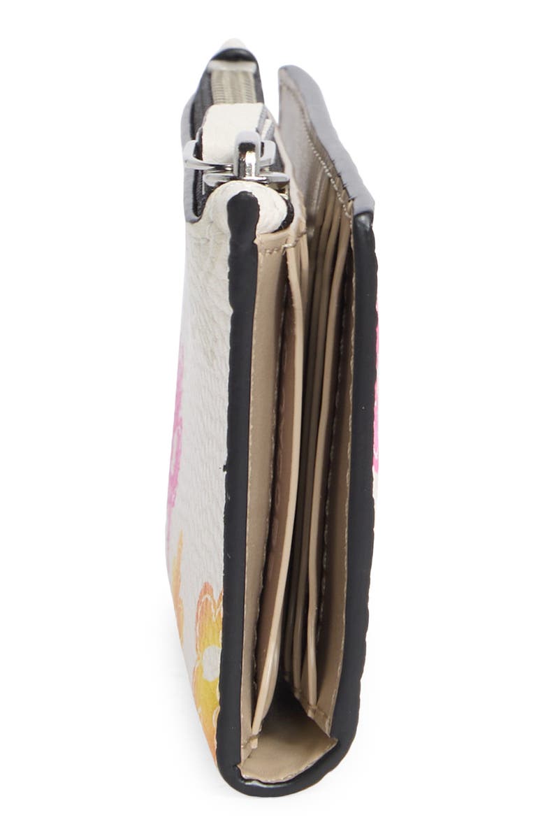 Marc Jacobs Wild Daisy Bifold Wallet, Alternate, color, White Multi