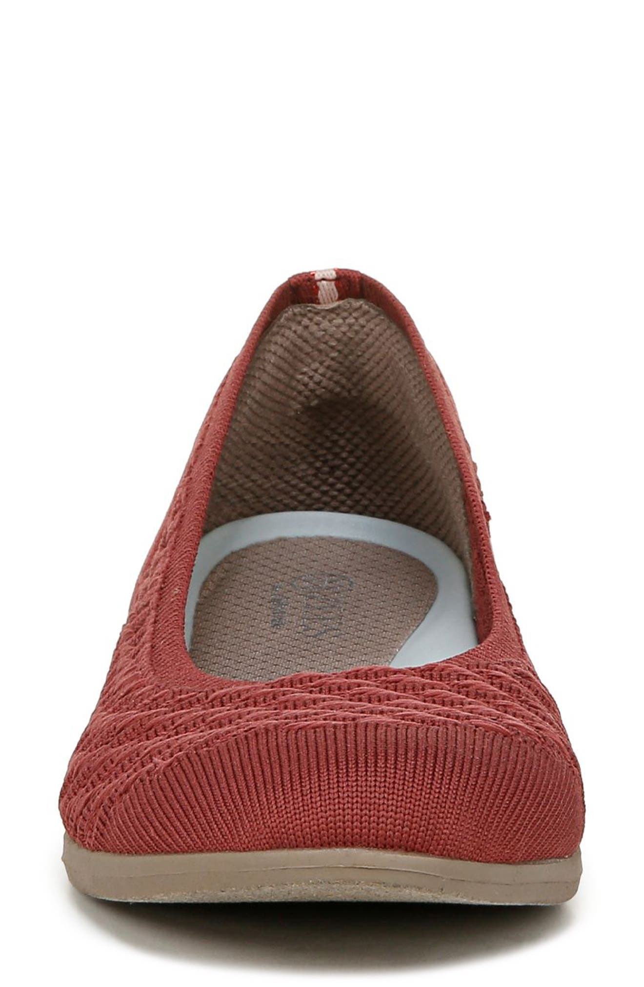 Khloe Knit Ballet Flat, Alternate, color, RED