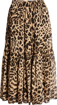 KOBI HALPERIN Flora Tiered Midi Skirt