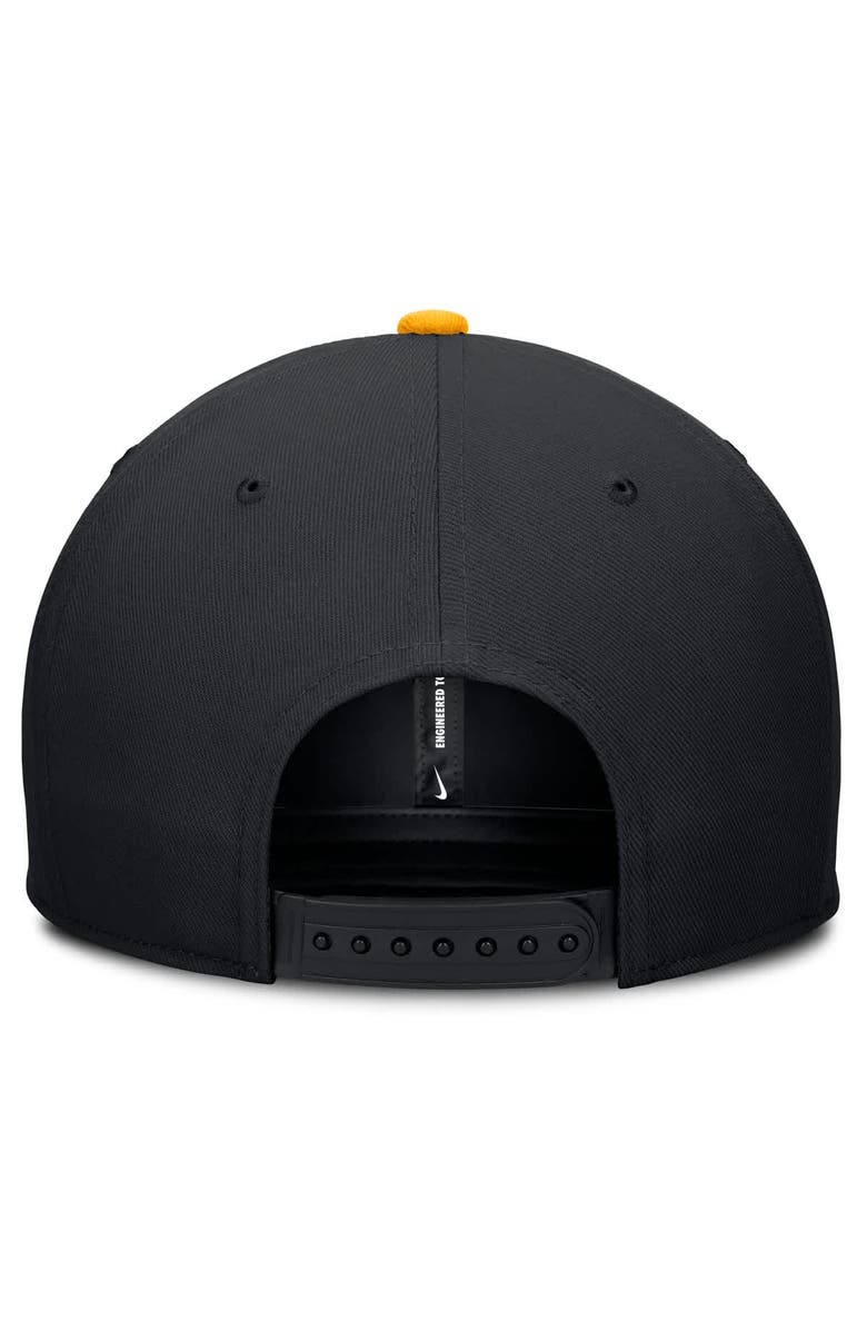 Nike Men's Nike Black/Gold Pittsburgh Pirates Pro Performance Snapback Hat, Alternate, color, 